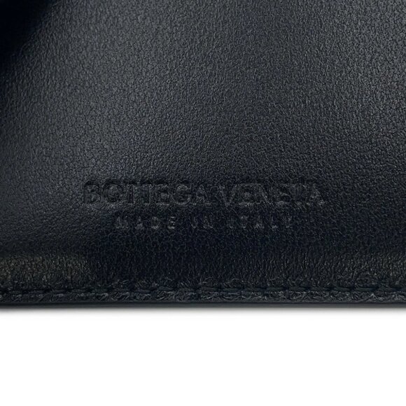 Bottega Veneta Maxi INTRECCIATO Cassette Card Case Leather Black 681010 - Picture 8 of 9